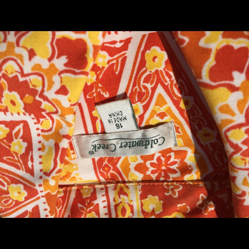 Orange Multi Geometric Embroidered Jacket - Picture 2 of 4